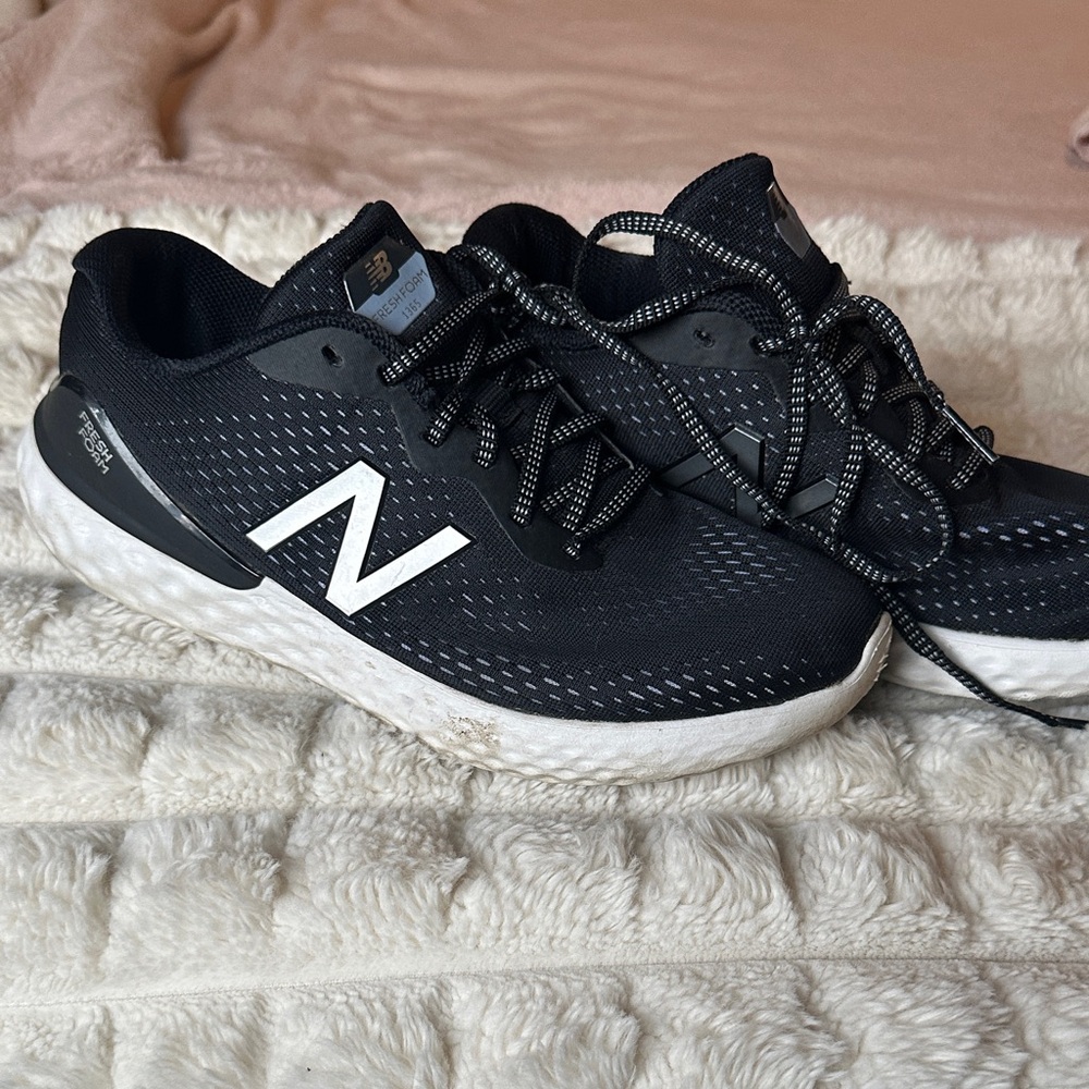 New Balance Black and White Athletic Shoes